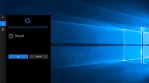 Restarting Windows 10 with Cortana assistant