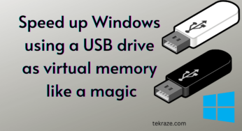 Speed up Windows using a USB drive as virtual memory like a magic
