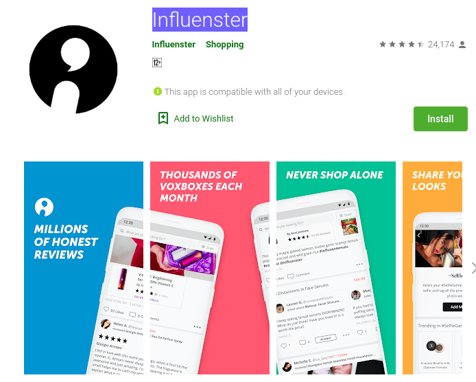 Influenster Social Media Influencing Mobile App