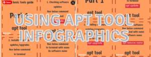 Using apt tool infographics Linux basic tool series part 1 Banner