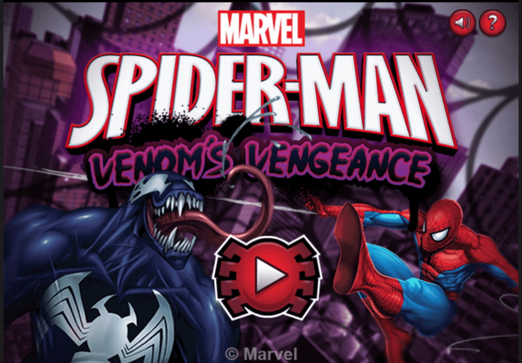 Spiderman Venoms vengeance Gameplay screenshot of top mini game list