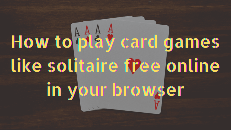 Banner for How to play card games like solitaire free online