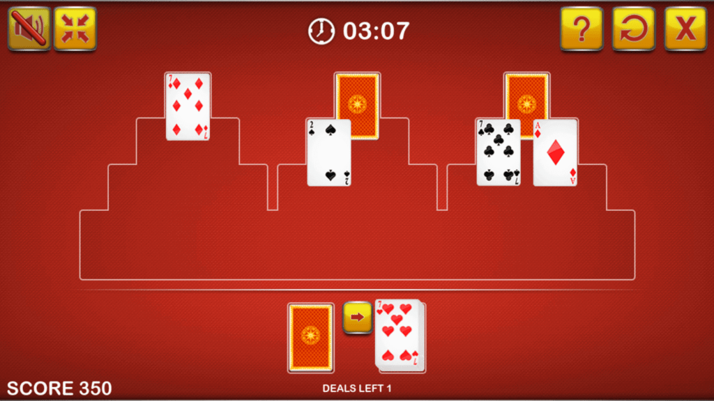 free online solitaire tripeaks card game