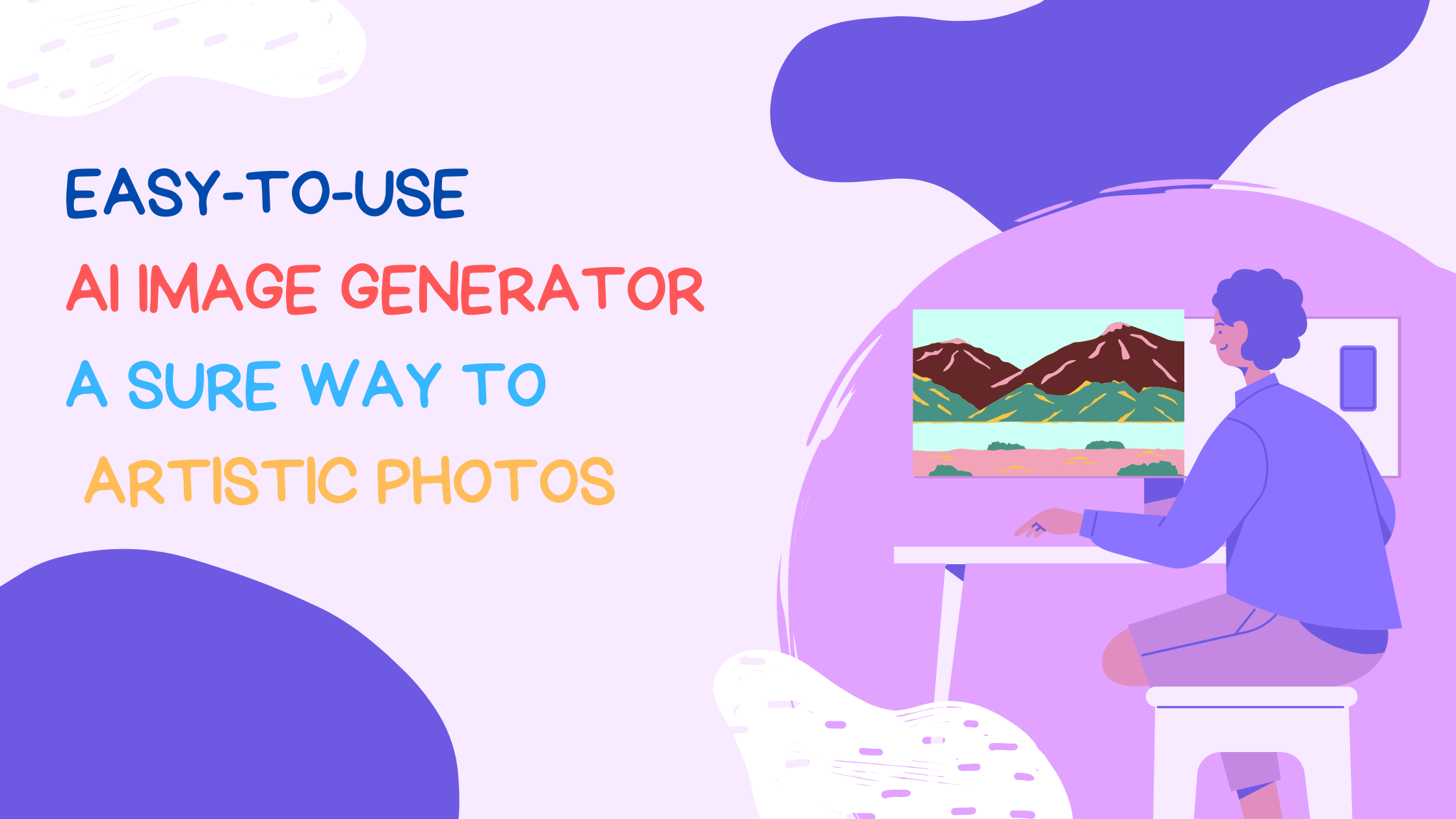 Easy to use AI image generator Banner