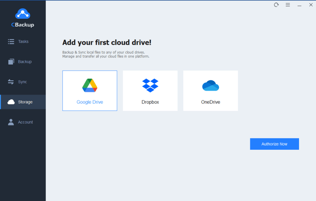CBACKUP Cloud Drive page where we get 1 tb free cloud storage