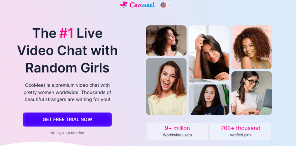 Coomeet chat app to talk to random girls on video chat online