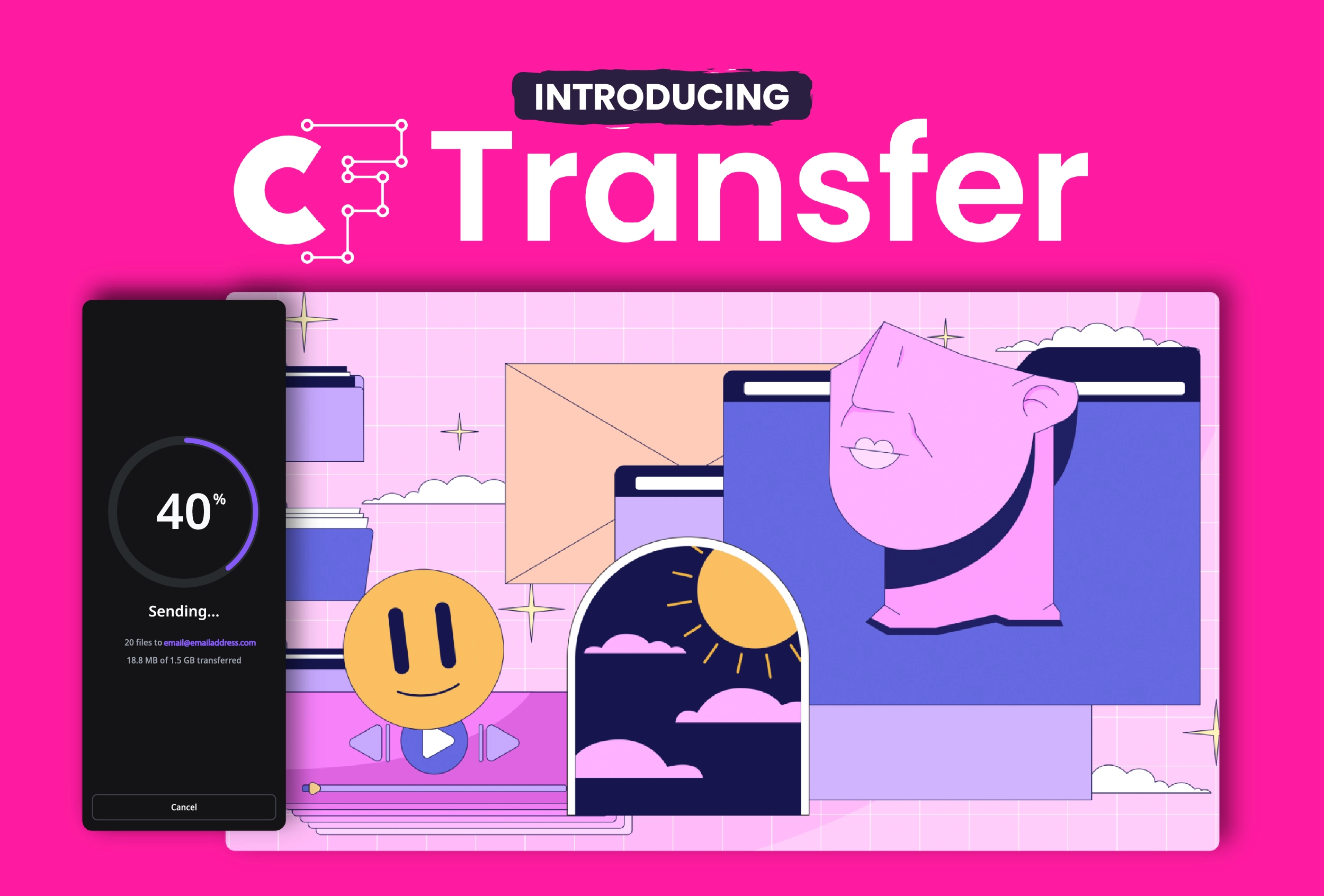 Creative Fabrica File Transfer App Banner