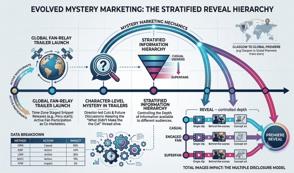 Timeline graphic illustrating a Spider-Man Brand New Day marketing campaign rollout structure