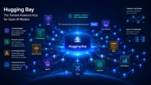 Hugging Bay verified AI model registry network illustration