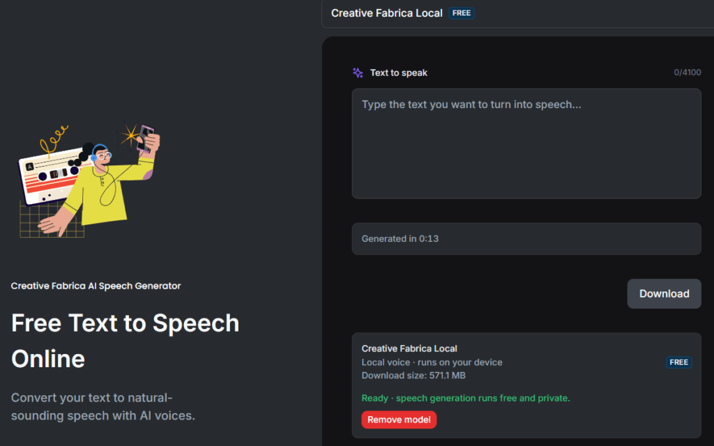 Creative Fabrica Studio Desktop Review: Free Local AI Tools for Etsy, Print-on-Demand & Creators 10 Free Text To speech Tools