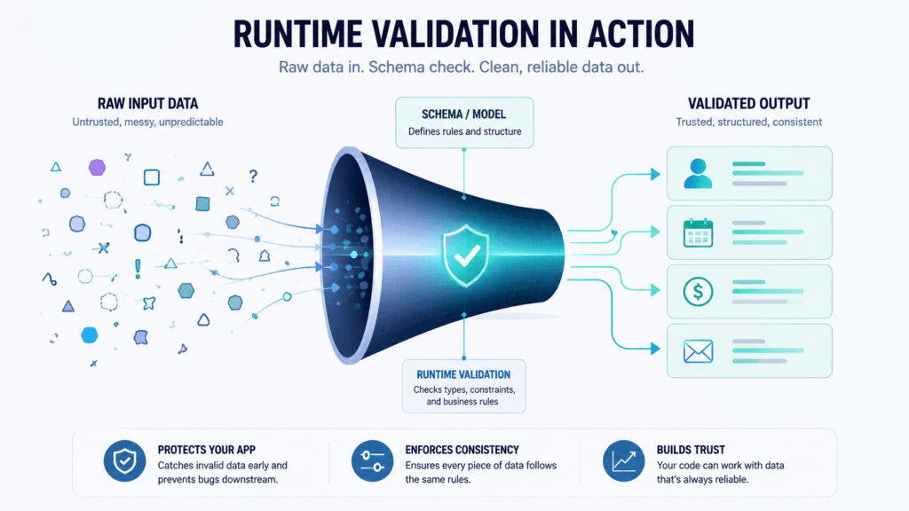 Python for JavaScript developers runtime data validation schema check illustration