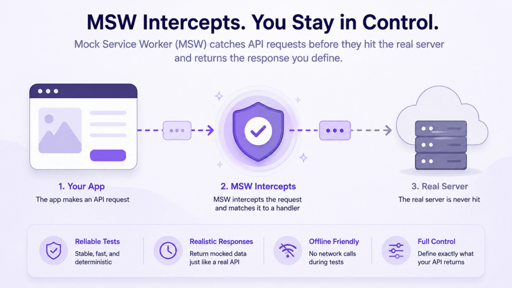 Vitest React Testing Library MSW network request interception