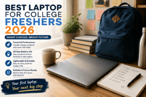 Student comparing laptop options for college, best laptop for college freshers guide