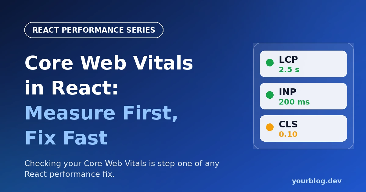Demystifying Core Web Vitals: What Google Actually Measures 1 Developer checking core web vitals scores for a React app on a laptop