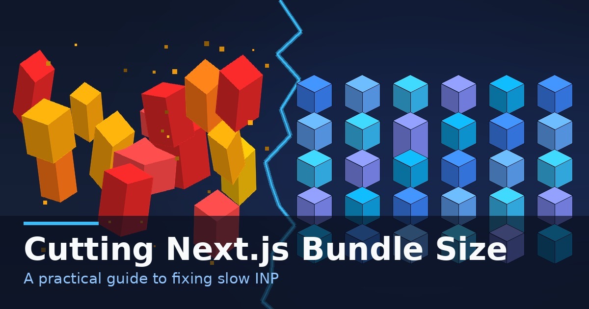 Next.js bundle size treemap showing heavy JavaScript dependencies