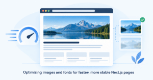 Next.js image optimization dashboard showing fast page load