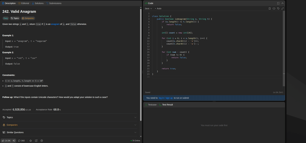 DSA Series Day 4: Valid Anagram in Java, Python and Rust 5 Terminal output showing five passing valid anagram tests