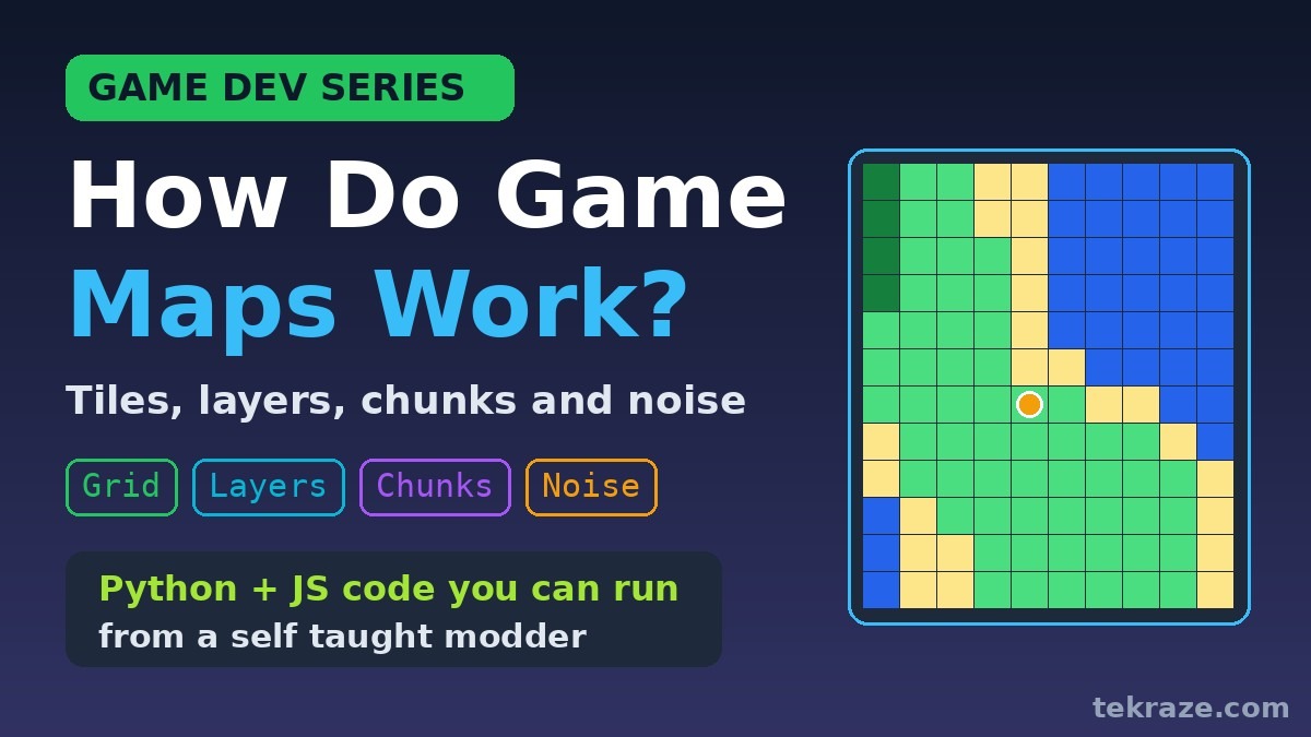 Game Dev Series: How Do Game Maps Work? Tiles, layers, chunks and noise